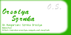 orsolya szrnka business card
